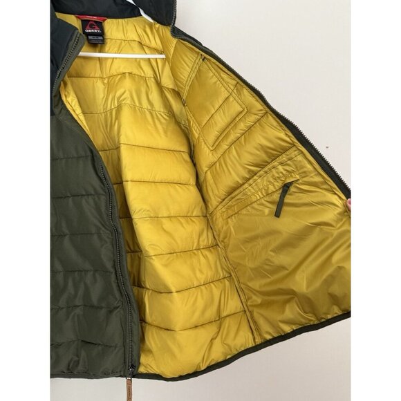 Gerry Bearwood Workwear Puffer Jacket Men M Olive Black Cozy Quilted Comfy - Picture 8 of 10